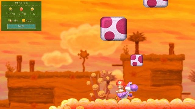 Yoshi's New Island - No Damage 100% Walkthrough (World 4) смотреть онлайн