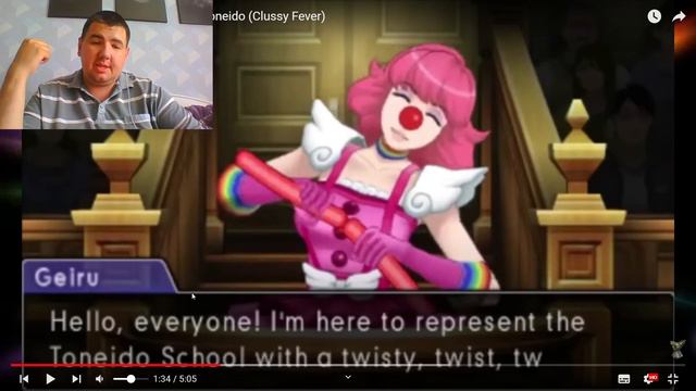 Реакция на Ace Attorney Clown Girl - Geiru Toneido (Clussy Fever) [LanceR Hard] смотреть онлайн