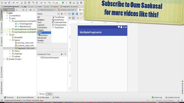 How to Use Multiple Fragments in One Activity - Android Tutorial смотреть онлайн