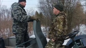 Каракат. Покатушки по зимней лесной разбитой дороге на каракатах БМП-1