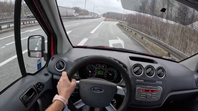 2009 Ford Transit| Connect [1.8 Duratorq TDCi 75HP]  0-100| POV Test Drive #1507 Joe Black