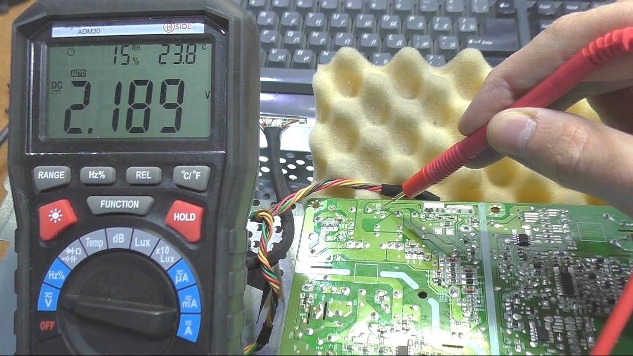 Не включается / Занижены напряжения БП монитора BenQ G900WA смотреть онлайн