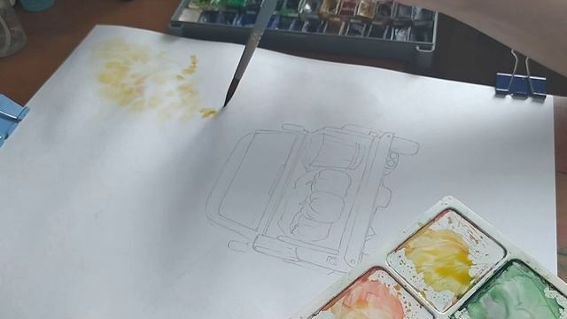 Акварель. Осенние зарисовки. смотреть онлайн