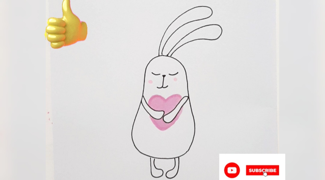РИСУЕМ С ДЕТЬМИ МИЛОГО КРОЛИКА С СЕРДЕЧКОМ/РИСУНКИ ДЛЯ СРИСОВКИ смотреть онлайн