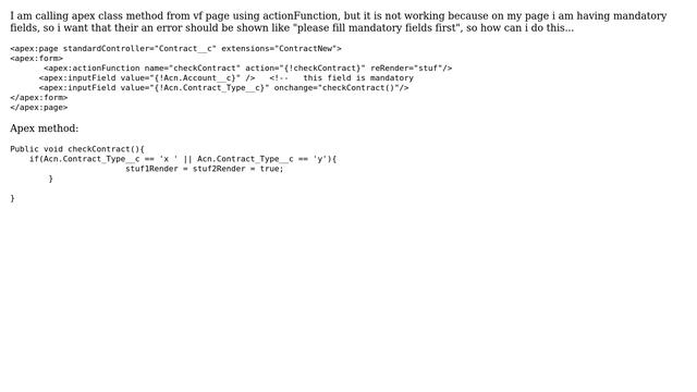 I am calling apex class method from vf page using actionFunction , but it is not working because... смотреть онлайн
