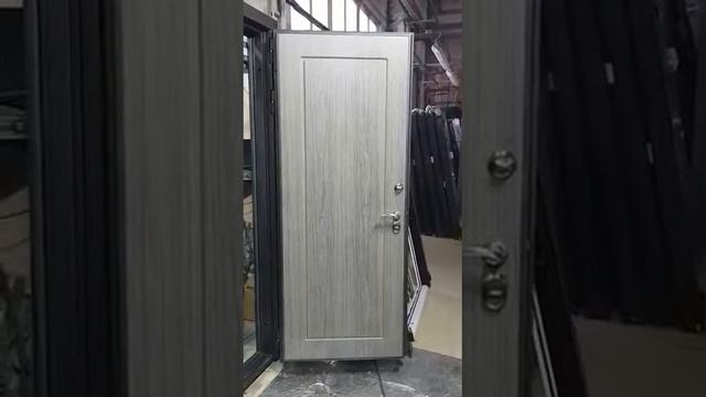 Термодверь панель-панель с МДФ-наличником 2-х створчатая