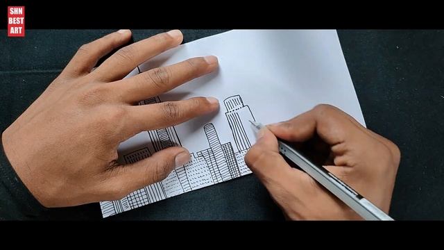 How to draw a city - Very Easy - SHN Best Art смотреть онлайн