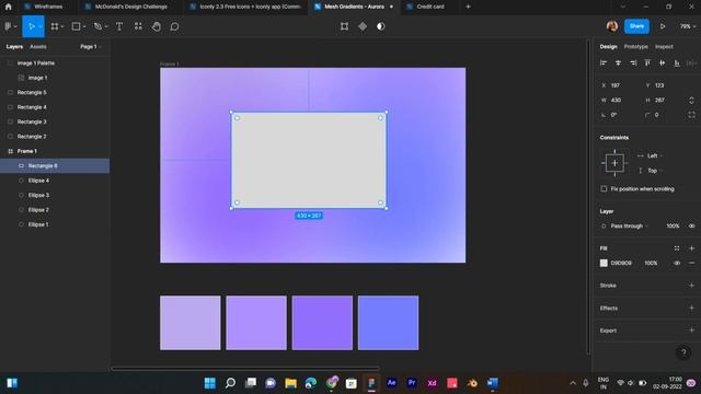 Create an Aurora Mesh Gradient in Figma смотреть онлайн