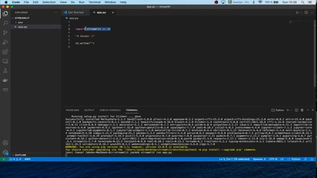 How to create a Streamlit app in VS Code смотреть онлайн