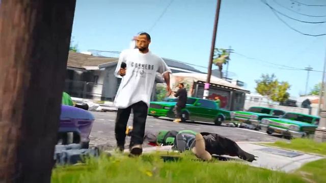 Grove Street VS Ballas | Epic Gang War - GTA V PC Editor ( 21:9 ) смотреть онлайн