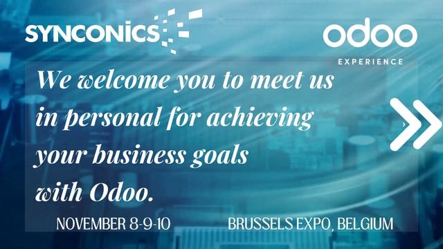 #Synconics [ERP] - Odoo Experience 2023. Meet us at Booth # J2 at Hall # 7. Brussels, Belgium смотреть онлайн