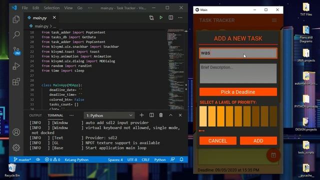 Full TO-DO Mobile App With kivy || python mobile apps смотреть онлайн