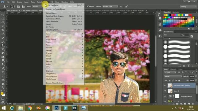 Photoshop Tutorial-Background Change & Nik collection смотреть онлайн