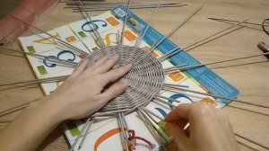 Очаровательная Хлебница/ круглая /ручка / из газетных трубочек