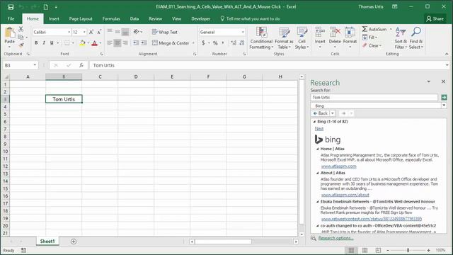 Excel It In a Minute #11: Searching a Cell's Value With ALT and a Mouse Click смотреть онлайн