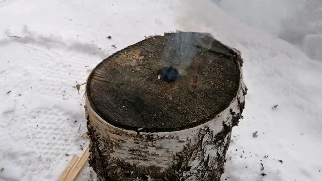 Финская свеча своими руками , финская свеча с помощью сверла. смотреть онлайн