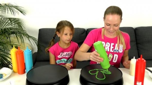 Блинный Челлендж, Рисуем и Отгадываем за 30 секунд, Pancake Art Challenge