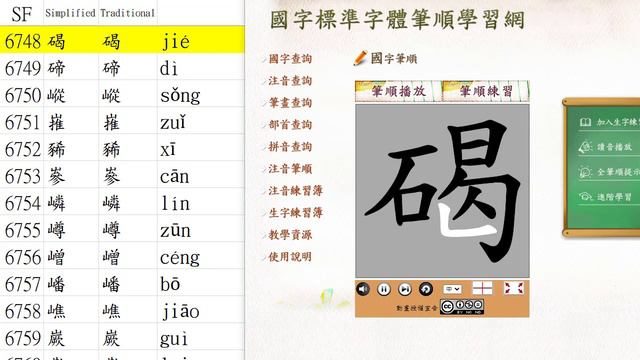 Chinese Characters Strokes 漢字筆順 SF System from 6741-6760 смотреть онлайн