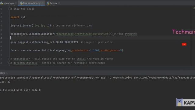 Face Detection using Open CV in python | Open CV tutorial | Techmaima смотреть онлайн