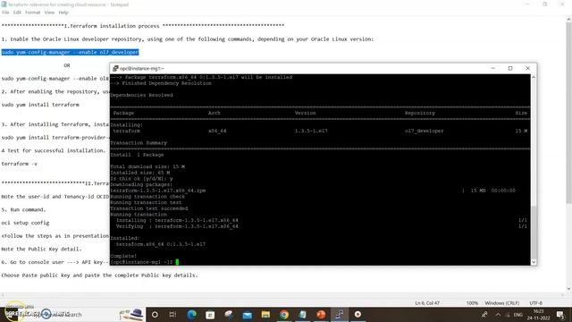 Installation of Terrafrom in Oracle Cloud Infrastructure смотреть онлайн