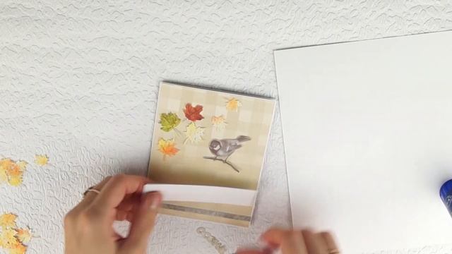 Осенняя открытка / Кленовые листья из акварельной бумаги / День учителя открытка смотреть онлайн