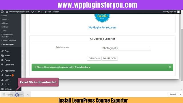#LearnPress Course Exporter in Excel CSV смотреть онлайн