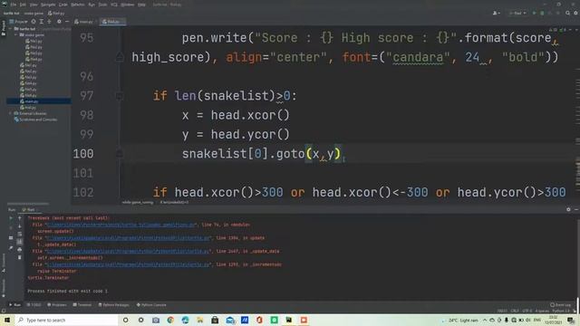Increasing the length of the snake | Turtle | Python смотреть онлайн