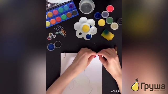Рисование губкой. Мастер класс смотреть онлайн