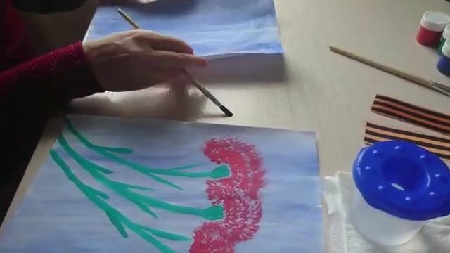 Занятие по рисованию на тему "Открытка ко дню победы" смотреть онлайн