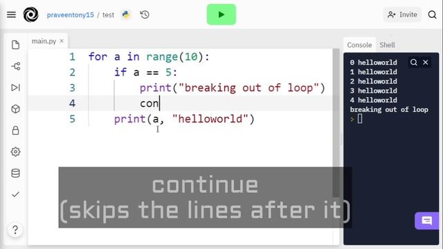 Loops in Python | For Loop | While Loop | Continue | Break смотреть онлайн