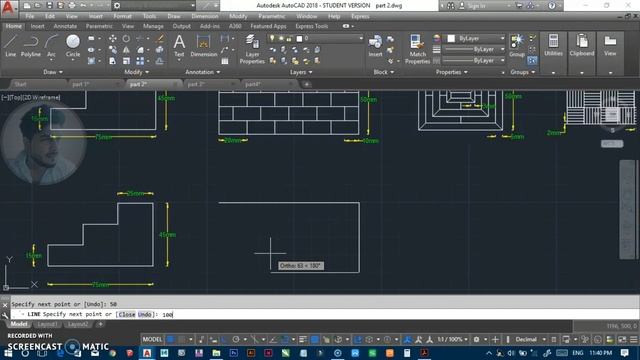 #19 | Basic Drawing Practice Part -2 | AutoCAD 2018 Tutorials for beginners [deepak verma] смотреть онлайн
