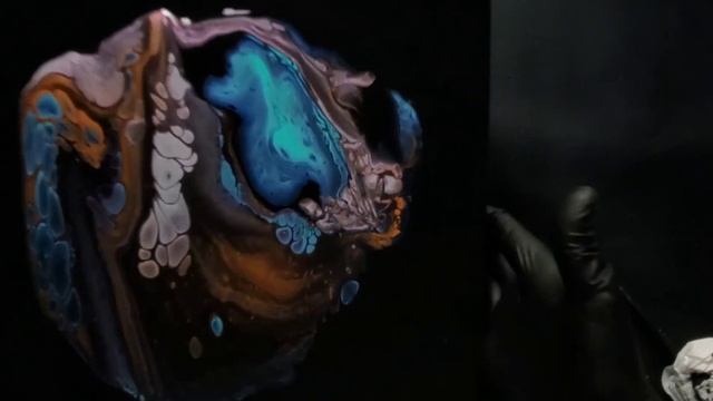 How to create depth and dimension.. acrylic pour painting.. abstract art. asmr смотреть онлайн