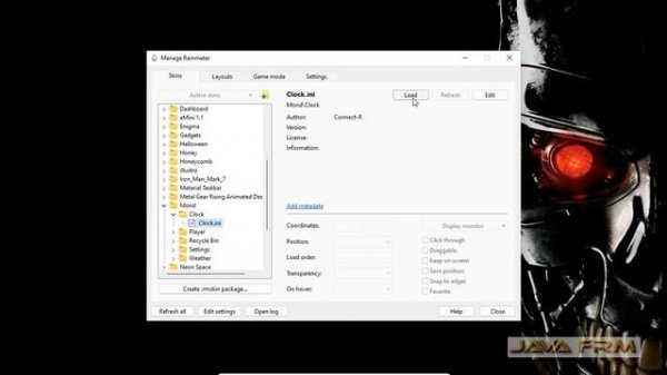 How to load and unload Rainmeter skins on Windows 11