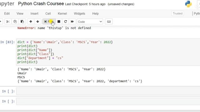 Python Crash Course| Dictionary Data Structure in Python|Clear()|Del()|Pop()|Popitem() in urdu p7/1 смотреть онлайн