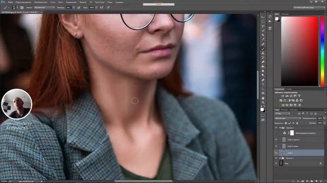 И опять работаю в Adobe Photoshop, ретушь фото. смотреть онлайн