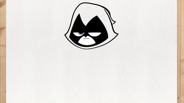 How to draw RAVEN from Teen Titans Go (Cartoon Network) - step by step, easy, face, head смотреть онлайн