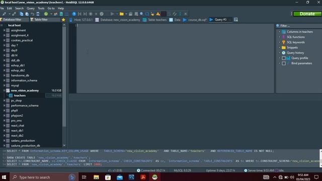 MySQL Workbench software or HeidiSQL software and insert data using Insert Query Statement смотреть онлайн