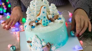 ❄Суфле "Птичье молоко" на агар-агаре.❄ Оформление зимнего торта - Я - ТОРТодел!