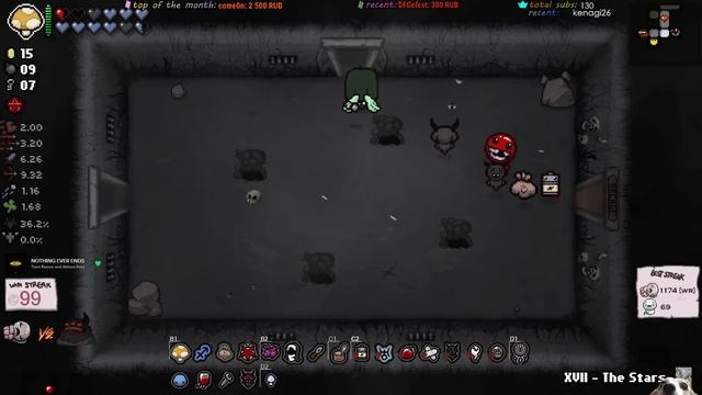 [100] Eden стрик на 4 цели | Грибы | The Binding of Isaac: Repentance смотреть онлайн