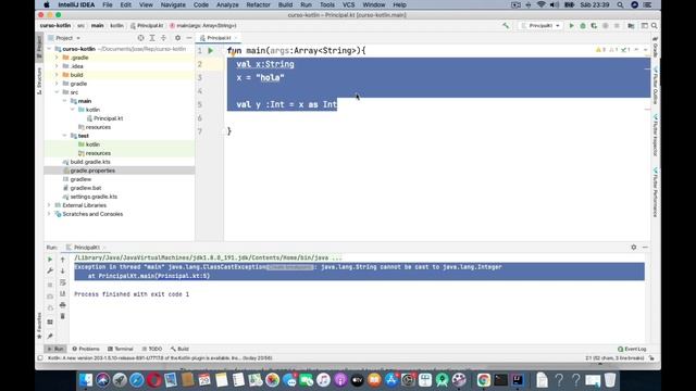 Clase 19 - Curso Kotlin desde cero. Tipos de datos. Unsafe cast operator смотреть онлайн