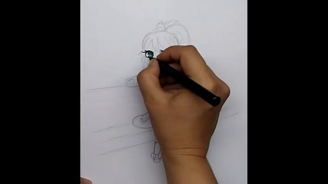 Как нарисовать девушку с кофе на скамейке