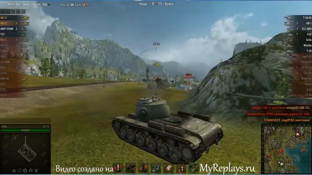 WOT: Тихий берег - КВ-1С - 6 фрагов - смотреть онлайн
