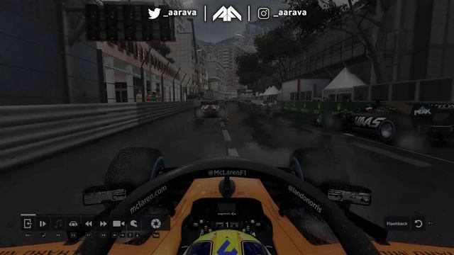 SURVIVE MONACO IN HEAVY RAIN - F1 2019 Extreme Damage Game Mod смотреть онлайн