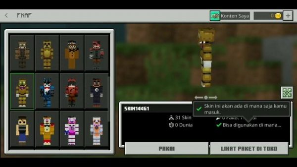 FNAF Minecraft Skins! - SkinPack FNAF!