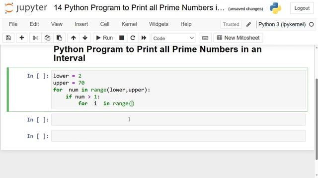 Prime Numbers in an Interval | Python Practice Programming Tutorial Day - 14 смотреть онлайн