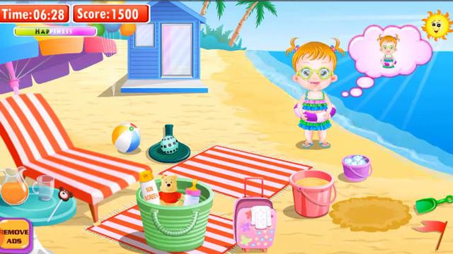 Baby Hazel At Beach | Top Baby Games | Fun Game Videos For Children смотреть онлайн