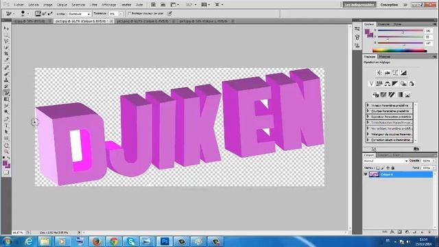 3D Text Design photoshop cs5 смотреть онлайн