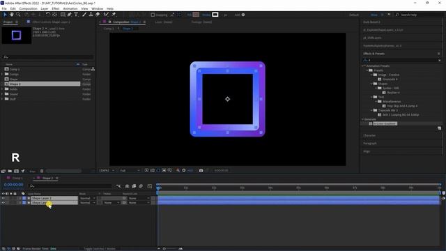 Шейповый фон в after effects | Интро в after effects | Анимация текста в after effects смотреть онлайн