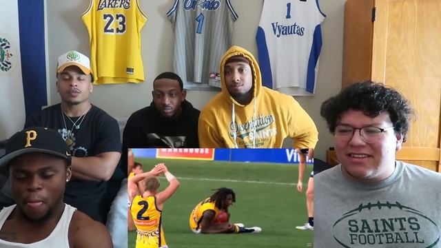 AMERICAN FOOTBALL PLAYERS REACT TO "What is AFL? Aussie Rules Explained" смотреть онлайн