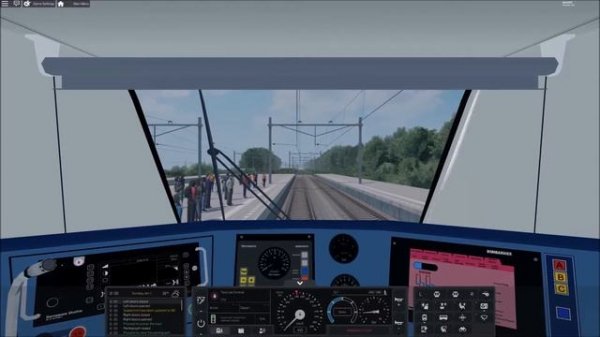 Test Lab East - Test Lab West cab view (Roblox - Trainware Demo Alpha)